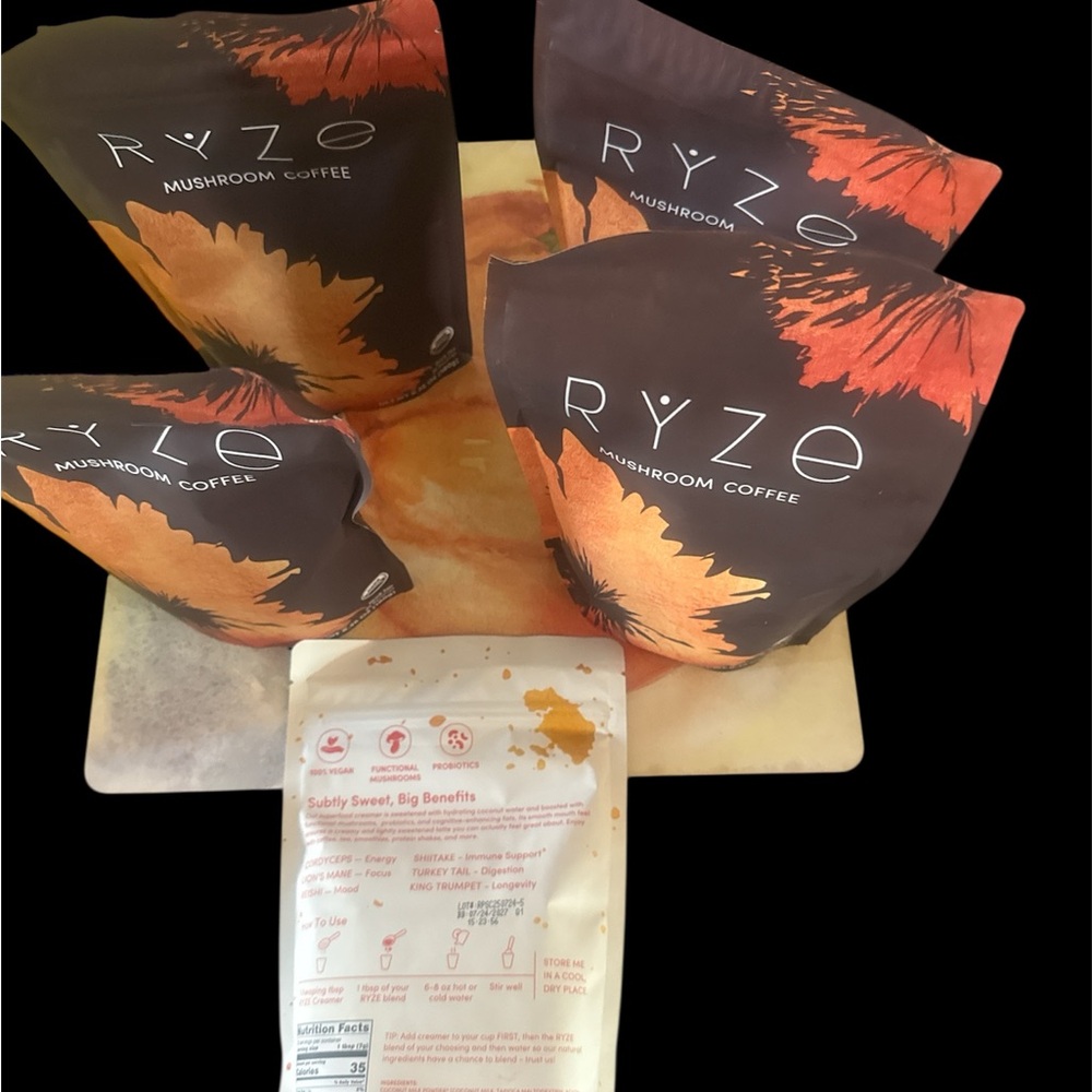 4 New  Ryze coffee bags and one Creamer  (each 6.35 oz) - Picture 9 of 11
